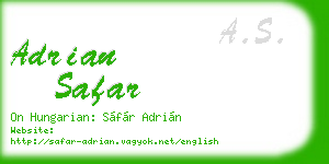 adrian safar business card