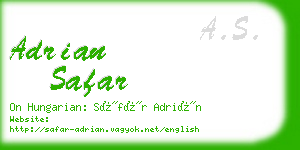 adrian safar business card